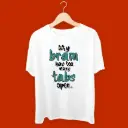 KniteWolf Men Solid Round Neck Polyester White T-Shirt with Graphic Print