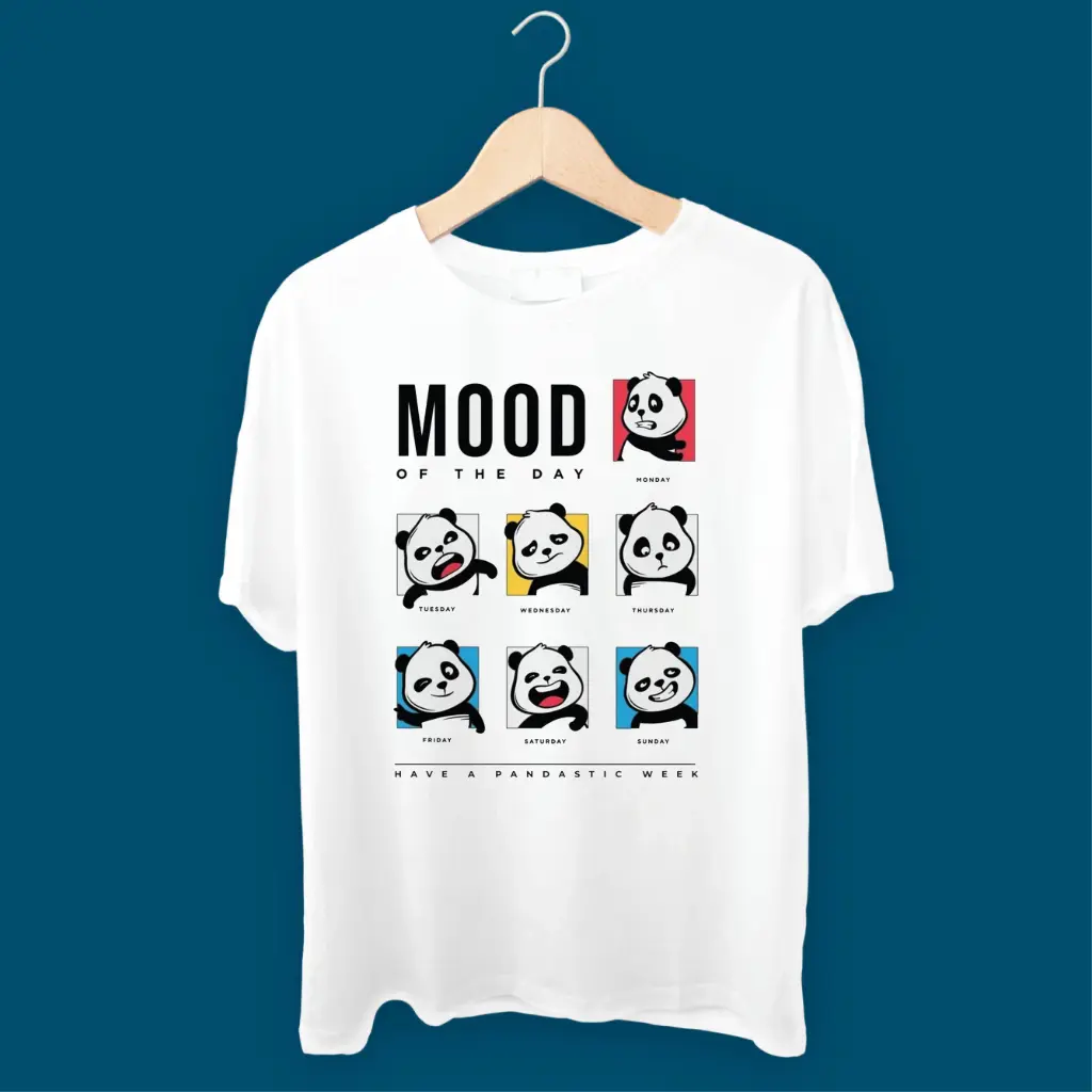 KniteWolf Men Solid Round Neck Polyester White T-Shirt with Graphic Print