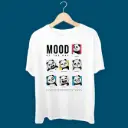 KniteWolf Men Solid Round Neck Polyester White T-Shirt with Graphic Print