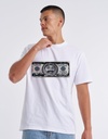 Knite wolf Men's oversize White T-shirt  Premium 180 Gsm with emoji money
