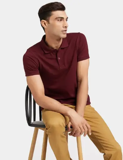 Knite Wolf Men’s Solid Polo T-Shirt | Premium Cotton Blend | Multiple Color Options | Stylish & Comfortable | Under ₹300