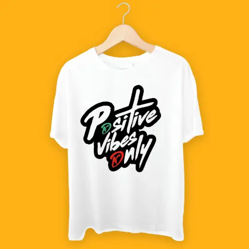 KniteWolf Men Solid Round Neck Polyester White T-Shirt with Graphic Print